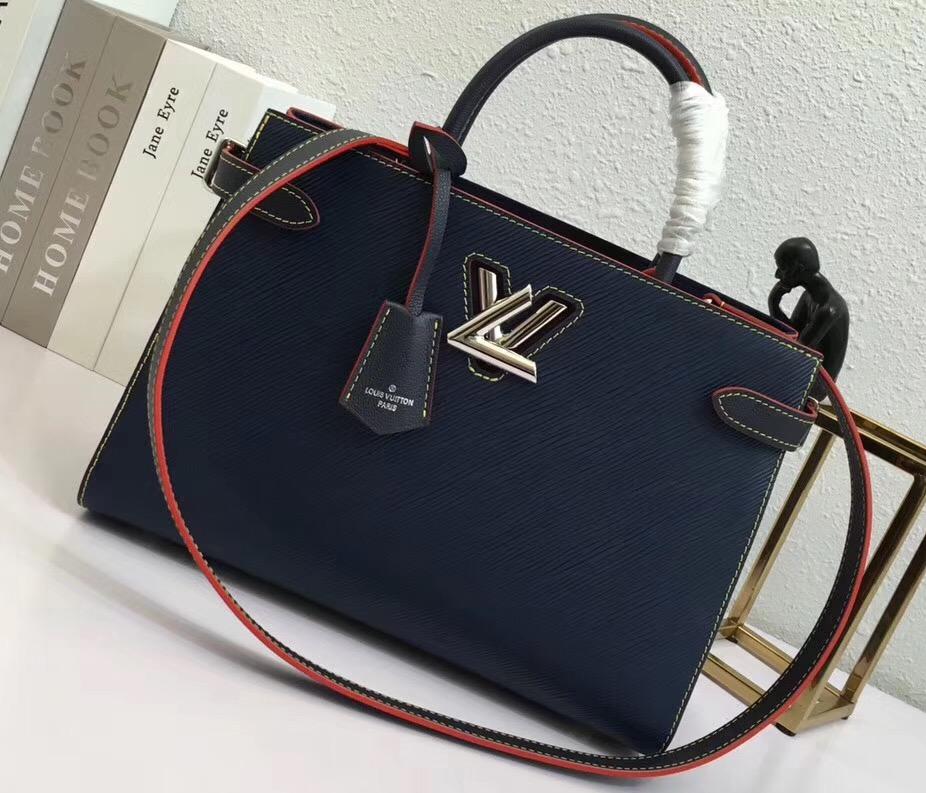 Louis Vuitton Twist Tote Epi Leather Indigo