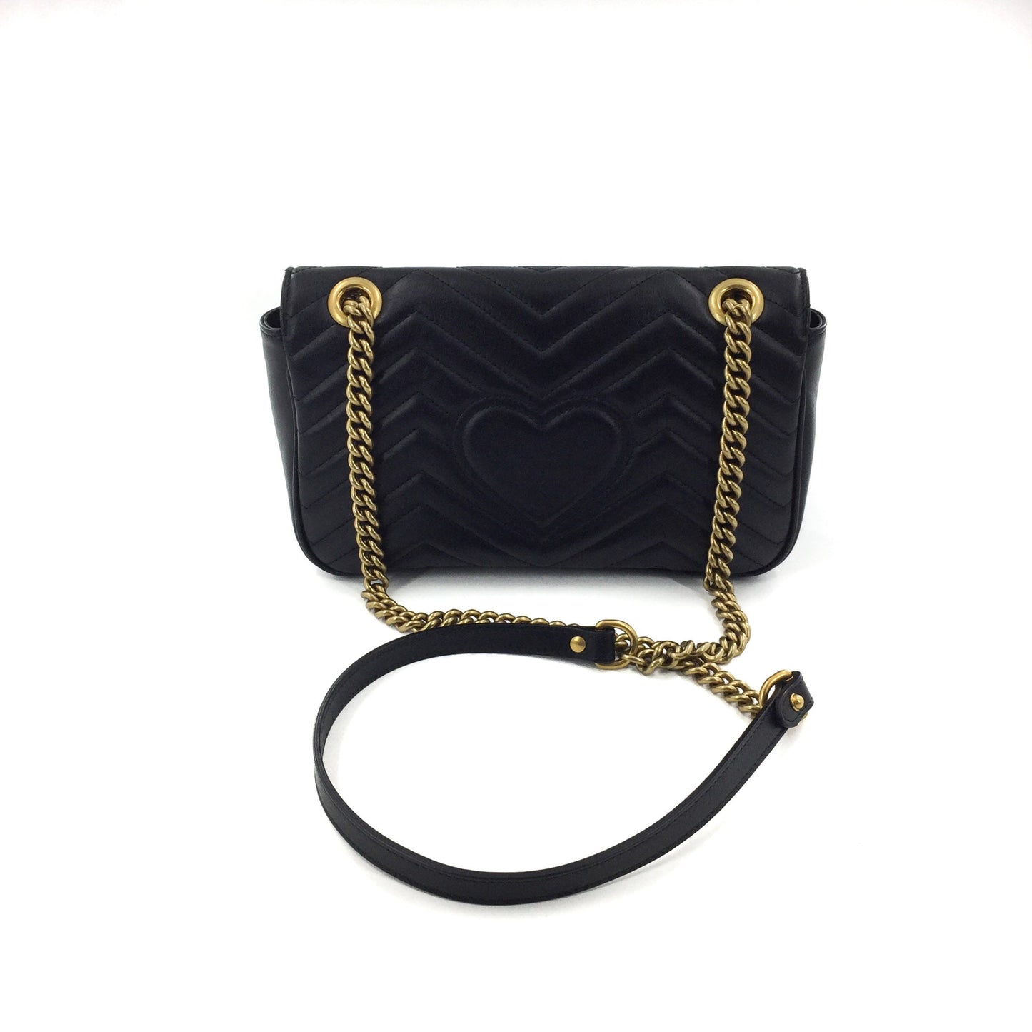 Gucci GG Marmont Black Small Matelassé Shoulder Bag
