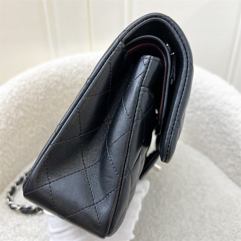 [Original Receipt - 2021] Chanel Small Classic Flap CF in Black Lambskin and SHW (Model: A01113)