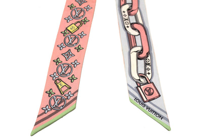 Louis Vuitton Blue/Pink Bejeweled BB Bandeau Scarf