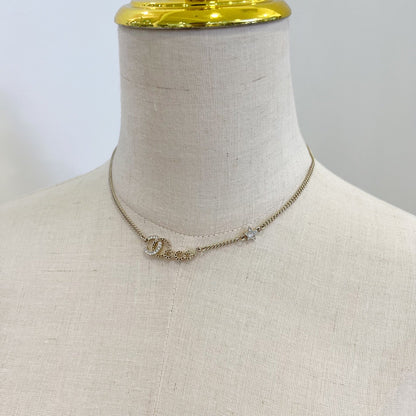 Chanel 25B Star Pendent Necklace with Diamantés in Light Gold HW (Model: ABG292)