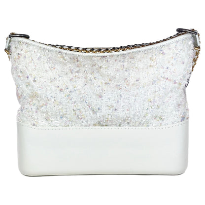 Chanel White Gabrielle Hobo Bag