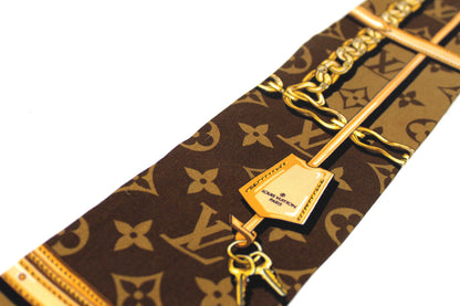 Louis Vuitton Brown Silk Monogram Confidential Bandeau