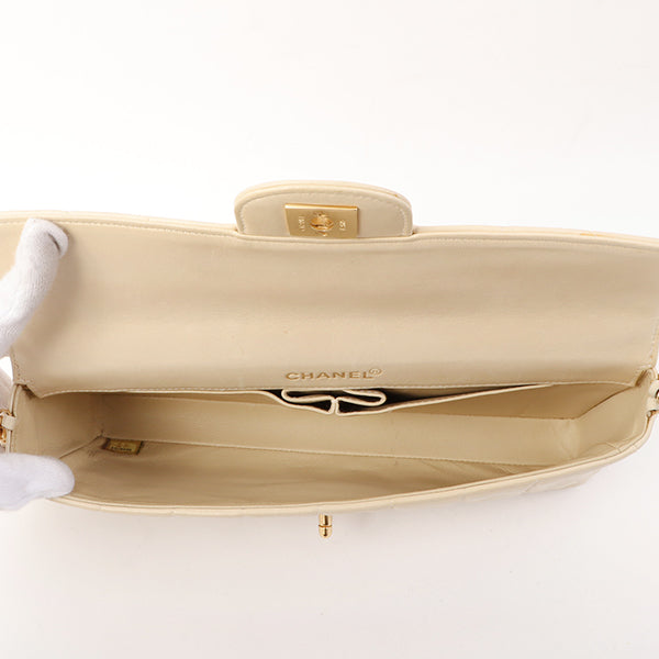 Chanel Around 2000 Made Chocobar Turn-Lock Chain Bag Ivory