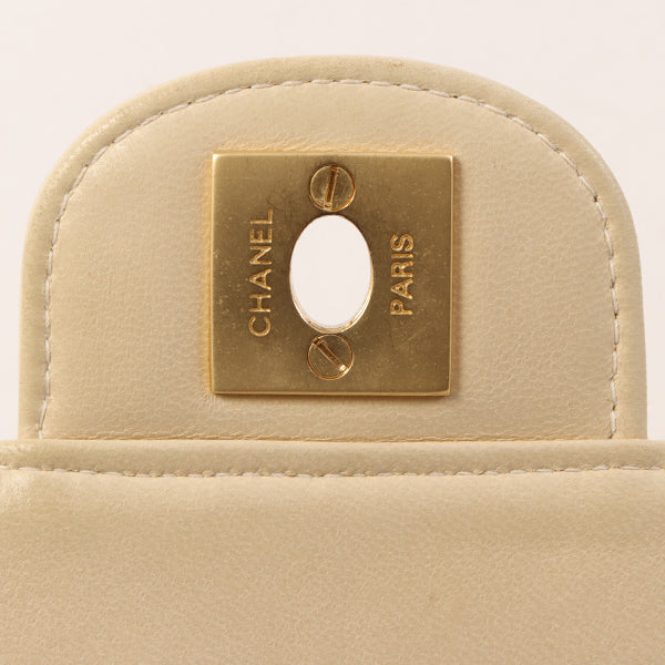 Chanel Around 2000 Made Chocobar Turn-Lock Chain Bag Ivory