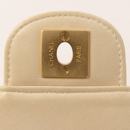 Chanel Around 2000 Made Chocobar Turn-Lock Chain Bag Ivory