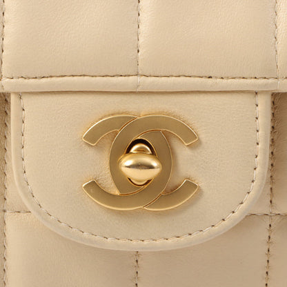 Chanel Around 2000 Made Chocobar Turn-Lock Chain Bag Ivory