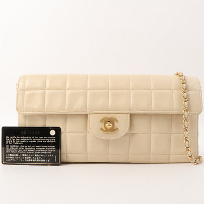 Chanel Around 2000 Made Chocobar Turn-Lock Chain Bag Ivory