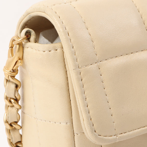 Chanel Around 2000 Made Chocobar Turn-Lock Chain Bag Ivory