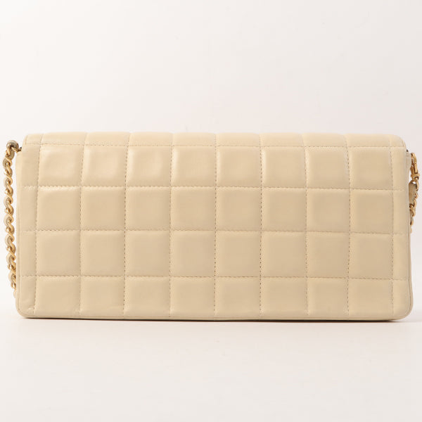 Chanel Around 2000 Made Chocobar Turn-Lock Chain Bag Ivory