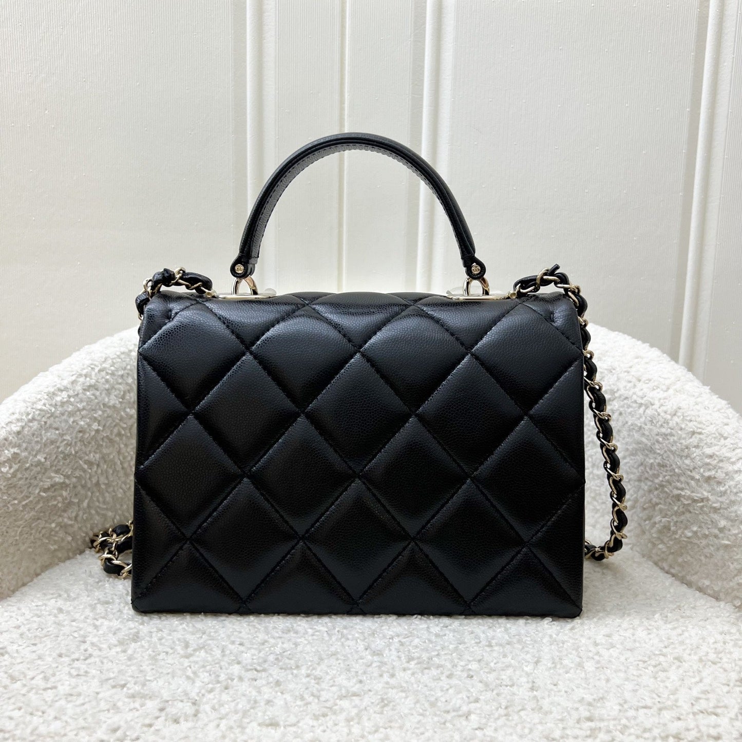 Chanel 24P My Retrofit Small Kelly Flap Bag in Black Caviar and LGHW (Model: AS4711)