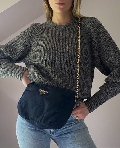 Prada Nylon Navy Crossbody Bag