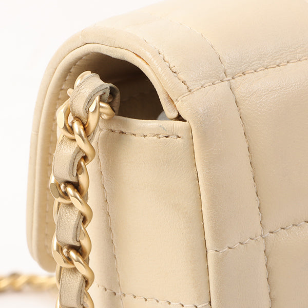 Chanel Around 2000 Made Chocobar Turn-Lock Chain Bag Ivory