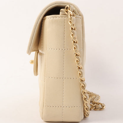 Chanel Around 2000 Made Chocobar Turn-Lock Chain Bag Ivory