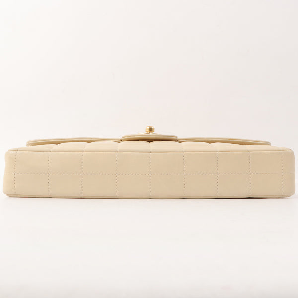 Chanel Around 2000 Made Chocobar Turn-Lock Chain Bag Ivory