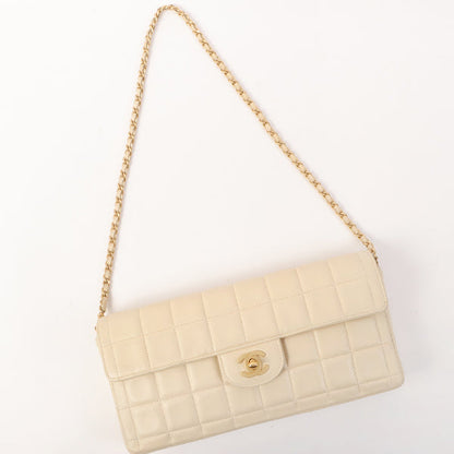 Chanel Around 2000 Made Chocobar Turn-Lock Chain Bag Ivory