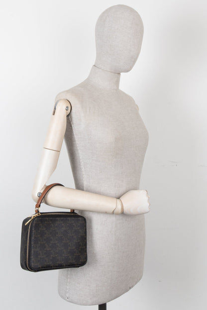 CELINE Triomphe Vanity Case Brown