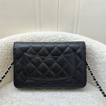 Chanel Classic Wallet on Chain WOC in Black Caviar and SHW (Model: AP0250)