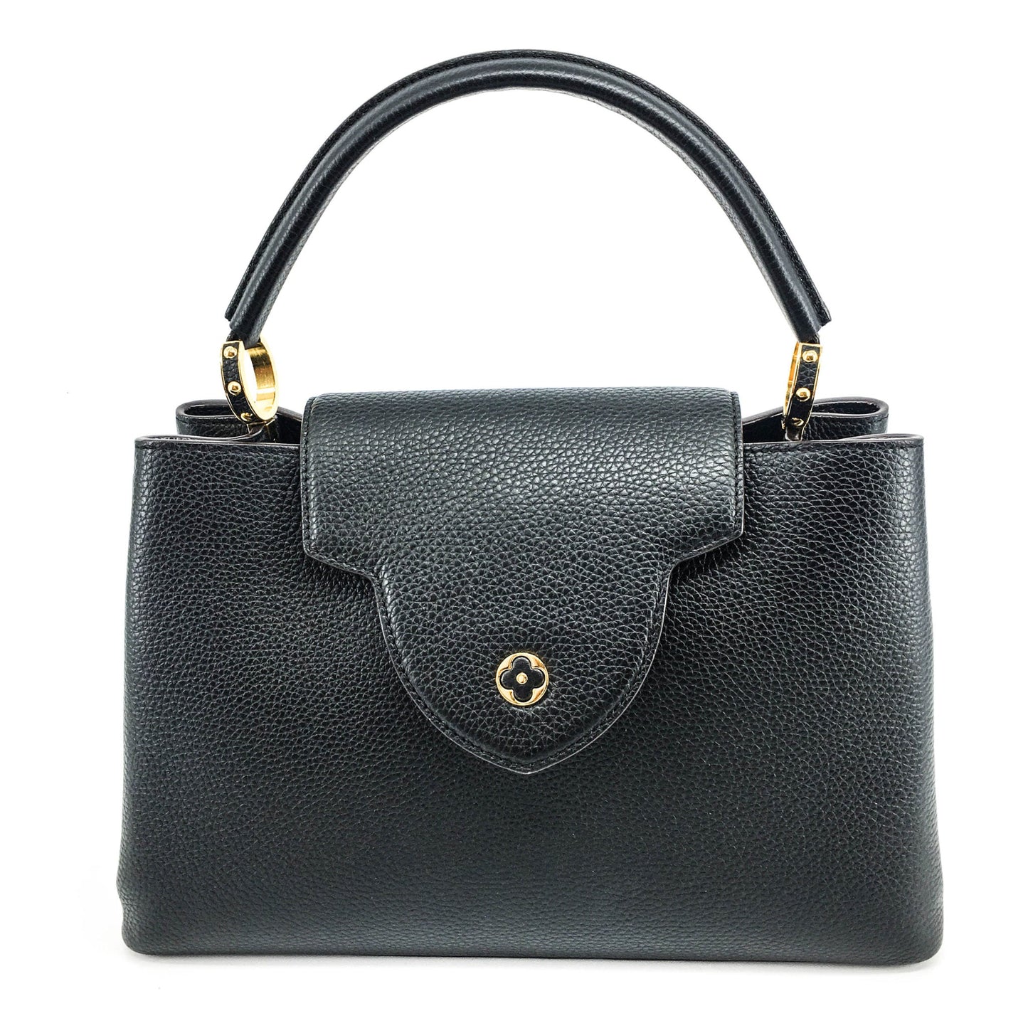 Louis-Vuitton Capucines MM Black GHW