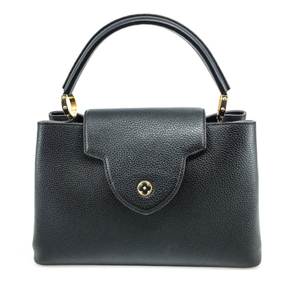 Louis-Vuitton Capucines MM Black GHW