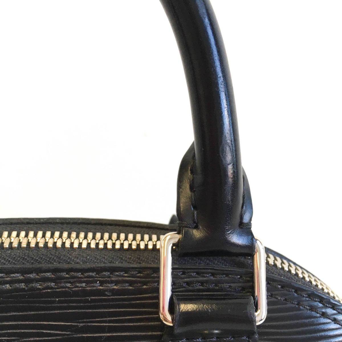 Louis-Vuitton Alma BB in Black Epi Leather