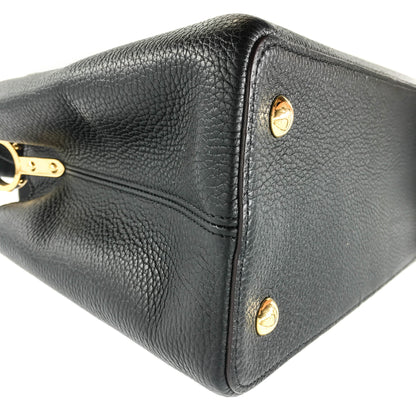 Louis-Vuitton Capucines MM Black GHW