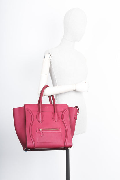 CÉLINE Mini Luggage Fuchsia