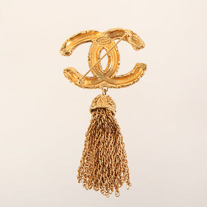 CHANEL 1993 Made Design Cc Mark Tassel Brooch