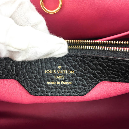 Louis-Vuitton Capucines MM Black GHW