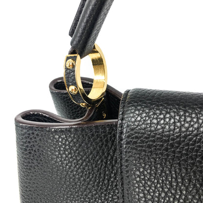 Louis-Vuitton Capucines MM Black GHW