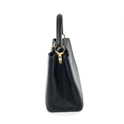 Louis-Vuitton Capucines MM Black GHW