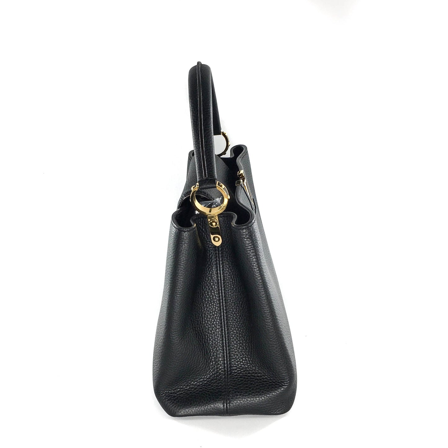 Louis-Vuitton Capucines MM Black GHW