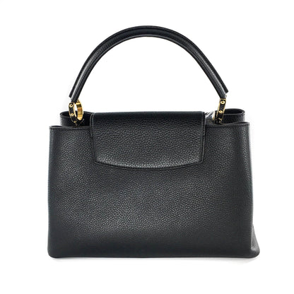 Louis-Vuitton Capucines MM Black GHW