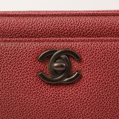 Chanel Around 1998 Made Caviar Skin Cc Mark Shoulder Bag Bordeaux