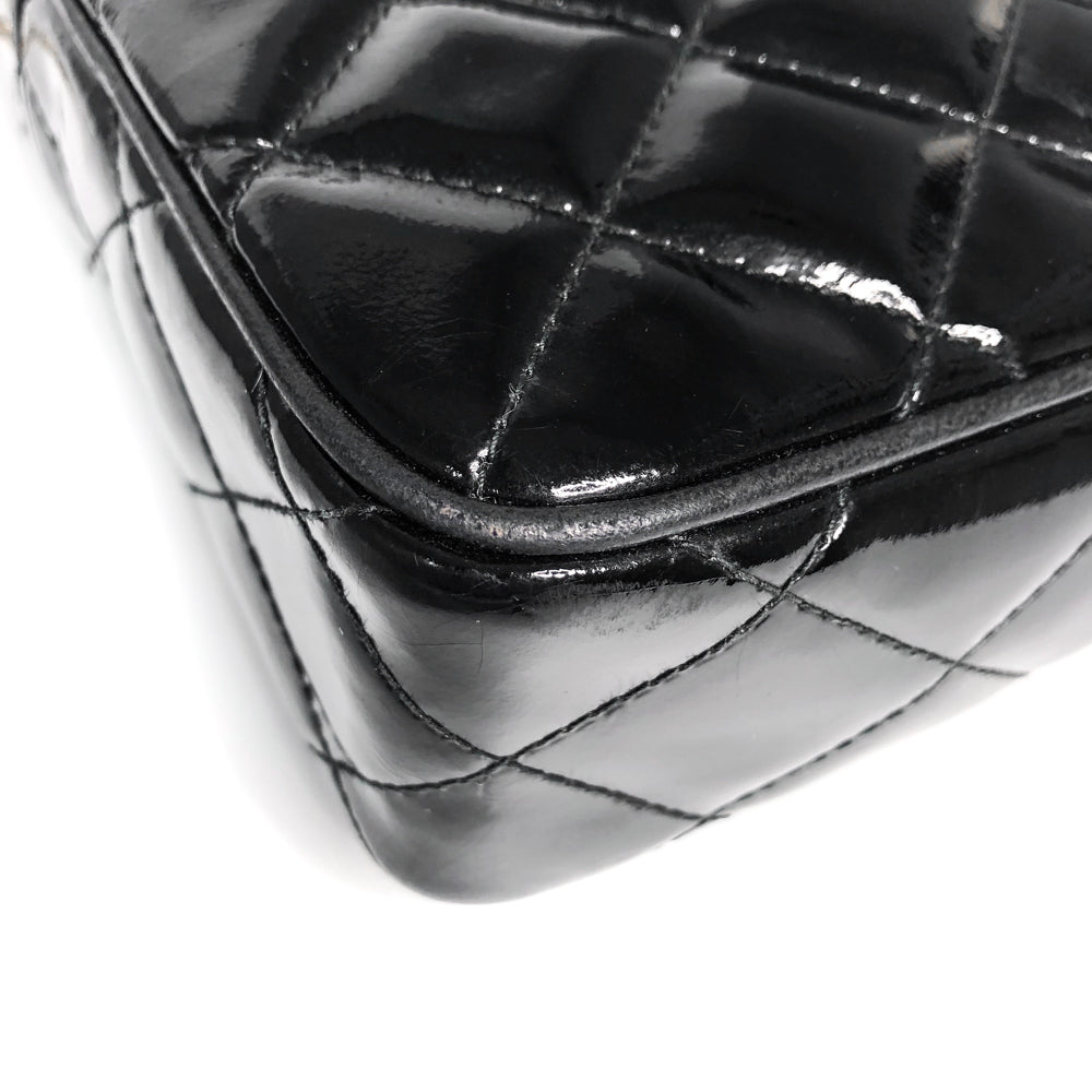 Vintage Black Patent Leather Camera Bag 13 Series
