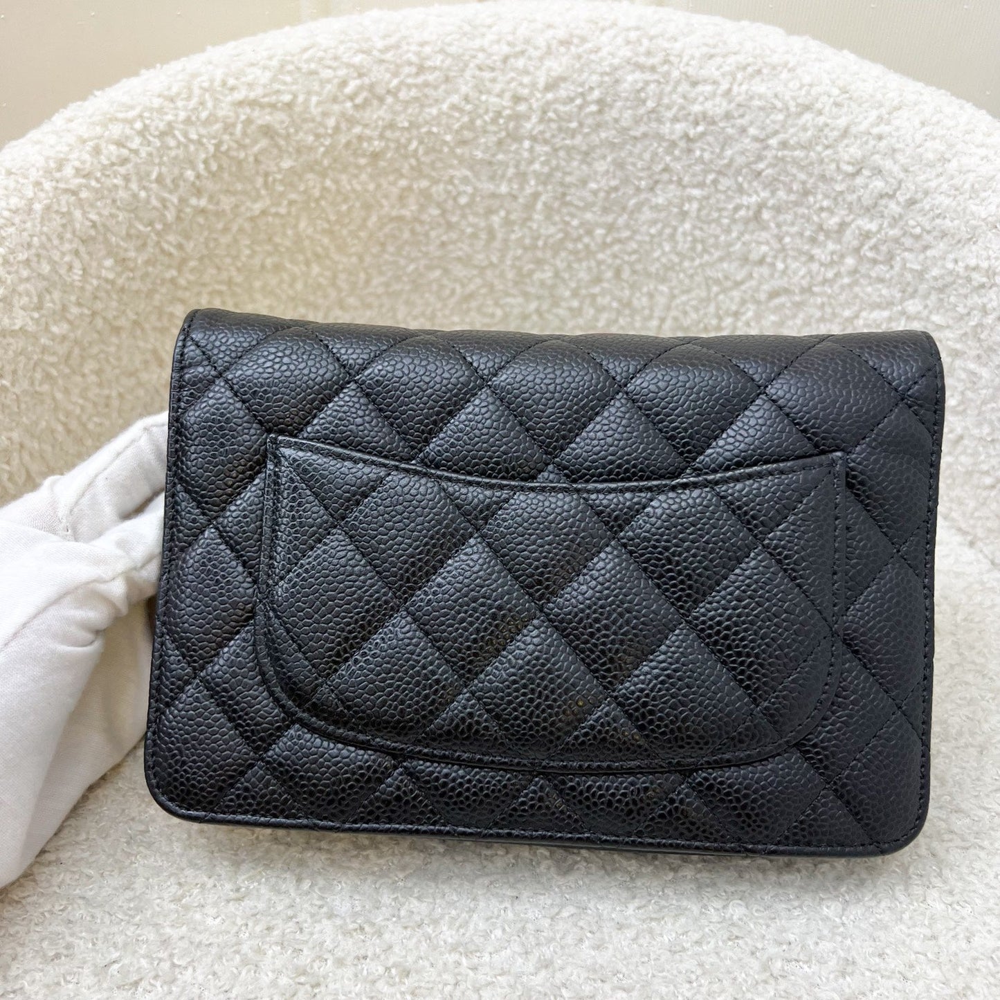 Chanel Classic Wallet on Chain WOC in Black Caviar and GHW
