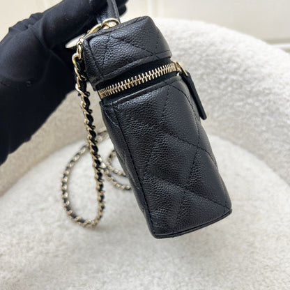 [BN - Local Set - July 2025] Chanel 25B Vanity / Clutch with Chain (LP Style Bag) in Black Caviar and LGHW (Model: AP4385)