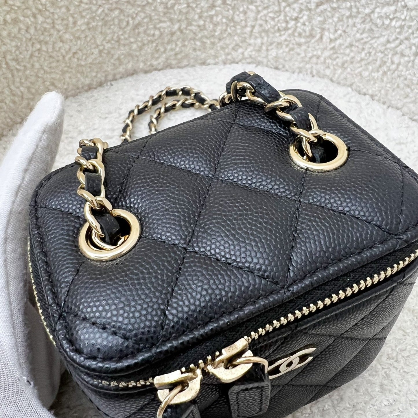 Chanel 20S Mini Cube Vanity in Black Caviar and LGHW