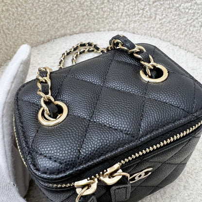 Chanel 20S Mini Cube Vanity in Black Caviar and LGHW