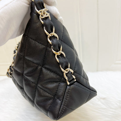 Chanel 24P Large Hobo Bag in Black Caviar and LGHW (Model: AS4248)