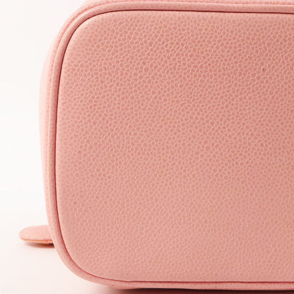 Chanel Around 2003 Caviar Skin Cc Mark Stitch Vanity Pink