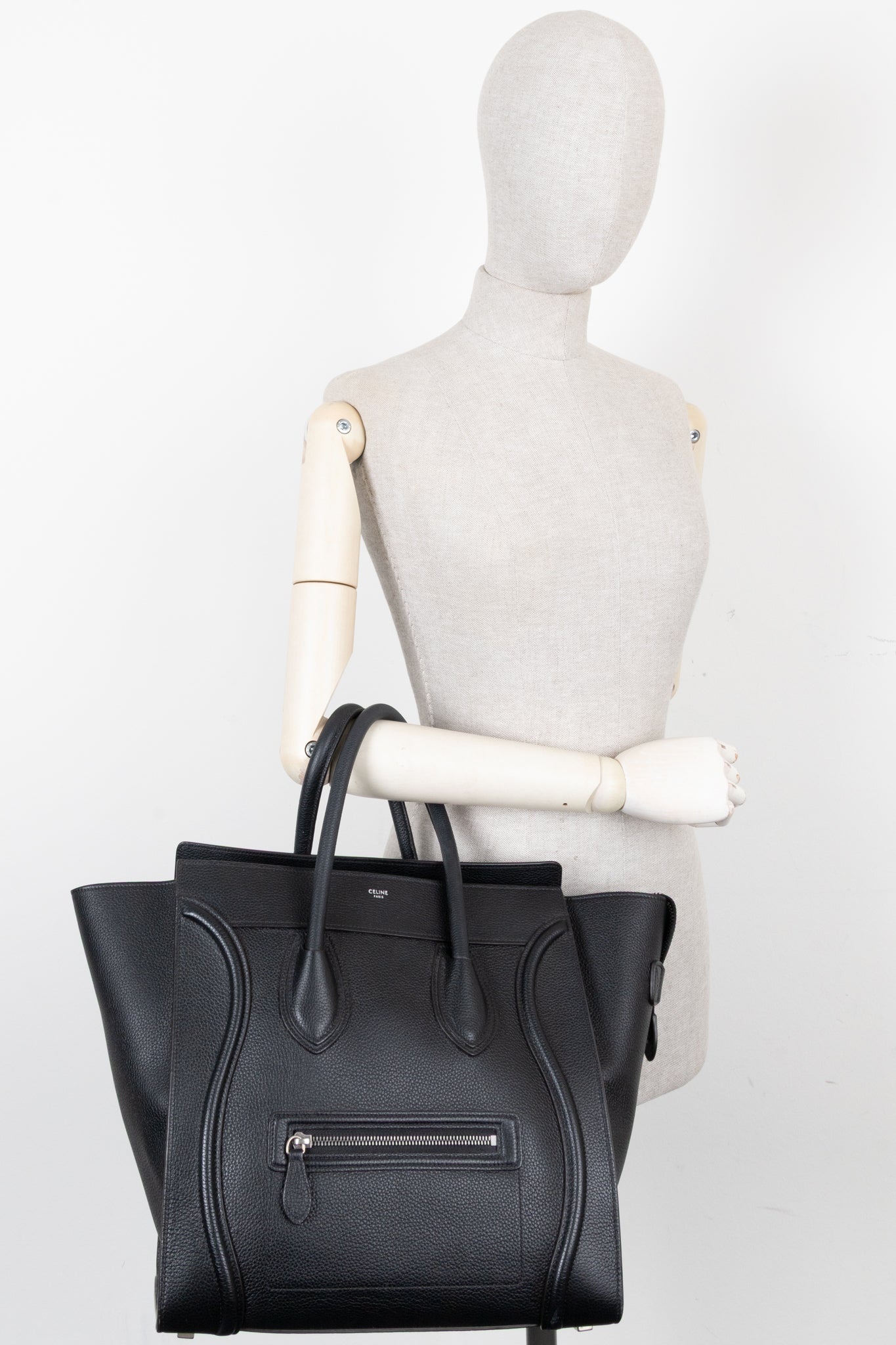 CELINE Mini Luggage Tote Bag Black