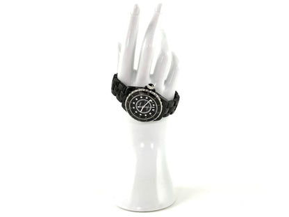 CHANEL J12 38mm Black Ceramic Diamond Automatic Watch