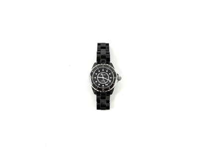 CHANEL J12 38mm Black Ceramic Diamond Automatic Watch