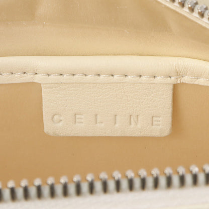 Celine Satin Rhinestone Mini Boogie White