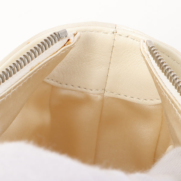 Celine Satin Rhinestone Mini Boogie White