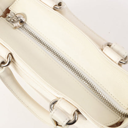 Celine Satin Rhinestone Mini Boogie White