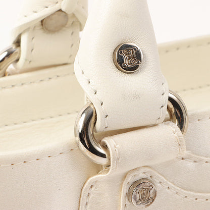 Celine Satin Rhinestone Mini Boogie White