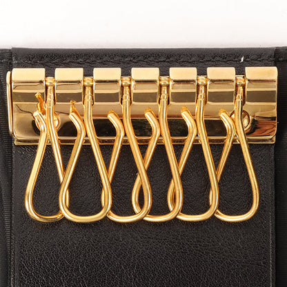 CHANEL Around 1997 Made Caviar Skin Cc Mark Stitch Key Case Black