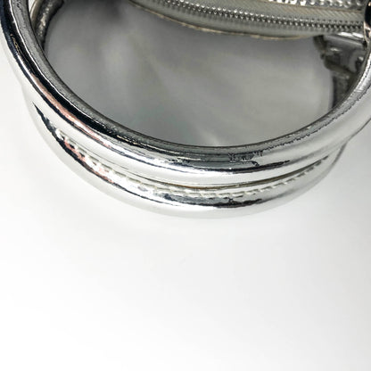 Louis-Vuitton Silver Monogram Miroir Lockit Handbag